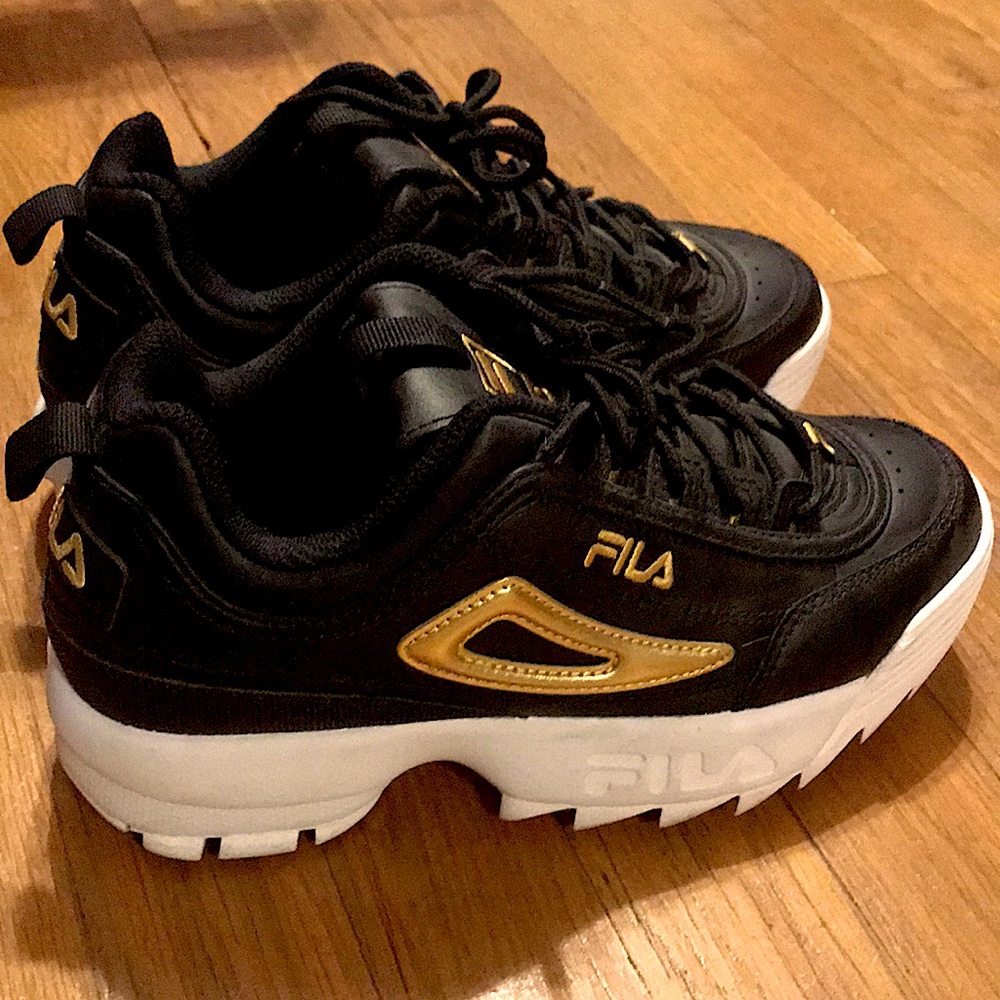 FILA Disruptor II Metallic Accent Black & Gold